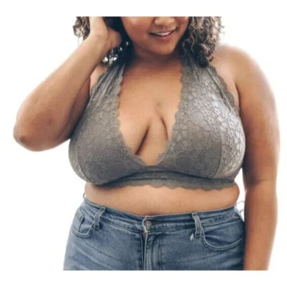 Leto Bra Let Plus Size Halter Top With Hook And Eye Closure Size 1XL New - Picture 2 of 4